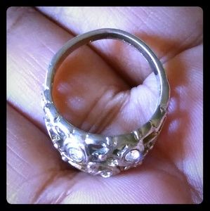 Jewelry | Vintage Scroll Work Crystal Dome Ring | Poshmark